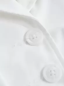 SHEIN MOD White Summer Solid Button Front Halter Top,Cute Top, Spring/Summer Outfits,Elegant Top,Going Out Top , Birthday,Women's Carnival Costume ,Casual Top - White - View 4