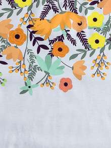 SHEIN VCAY Camiseta con estampado floral - Amarillo - Ver 3