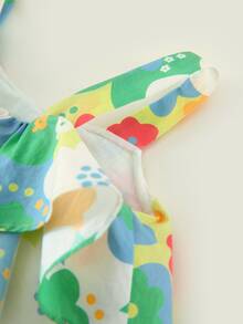 小女童印花荷葉邊連衣裙 - 彩色 - 查看 3