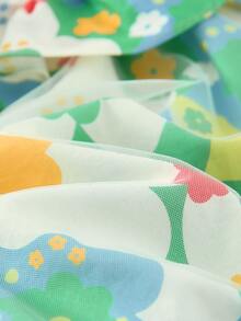 小女童印花荷葉邊連衣裙 - 彩色 - 查看 5