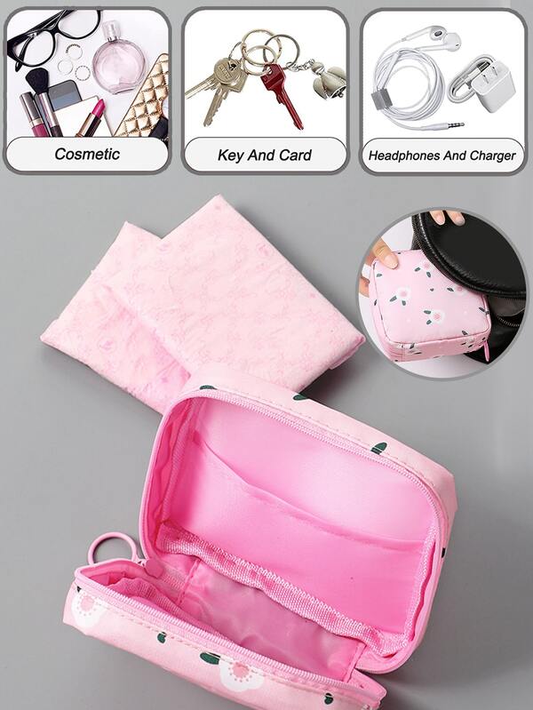 Girls Tampon Holder Organizer Women Cosmetic Bag Coin Purse Makeup Bag