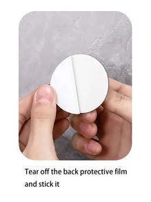 6pcs Stainless Steel Wall Hook, Minimalist Silver Round Shaped Punch-free Wall Hook For Household - Silver - View 3