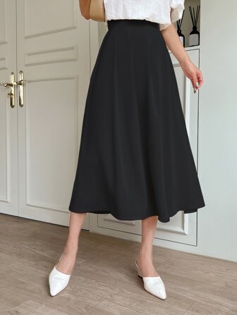 DAZY Jupe unicolore Taille Haute