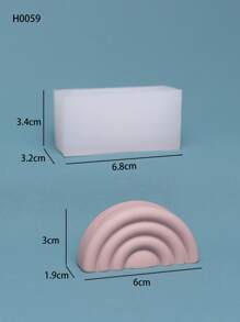 1 件装硅胶模具，卡通彩虹设计硅胶模具，适合家庭 DIY - 白色 - 查看 3