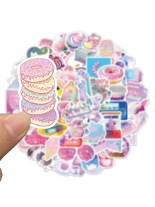 1包混合圖案什錦貼紙創意多用途貼紙適合在家DIY工藝品 - 彩色 - 查看 7