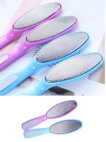 Stainless Steel Double-Headed Foot Scrubbing Board Foot Scrubbing Stone Foot Brush To Remove Dead Skin File Foot Bottom To Remove Calluses Tools Pedicure Tool - Multicolor - View 2