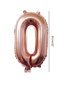 装饰性数字气球 1 个玫瑰金或金蓝色和粉色适用于生日派对，32 英寸大气球周年装饰，圣诞节 - 玫瑰金 - 查看 6