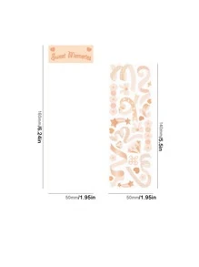 6pcs Ribbon & Diamond Pattern Assorted Sticker, Simple Multi-Purpose Sticker For DIY Craft At Home Back To School - Multicolor - View 3