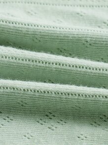 蕾絲拼接褶邊肩上打結吊帶上衣 - 薄荷綠 - 查看 4