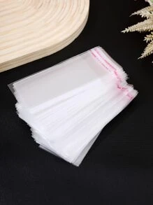 200pcs Disposable Plastic Gift Bag,Simple Clear Self-adhesive Gift Wrapping Bag For Wedding,Birthday Party - Clear - View 4