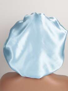 1pc Two Tone Satin Hat Silk Bonnet Satin Bonnet Valentine's Day Valentines - Blue - View 3