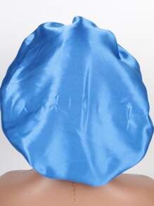 1pc Two Tone Satin Hat Silk Bonnet Satin Bonnet Valentine's Day Valentines - Blue - View 5