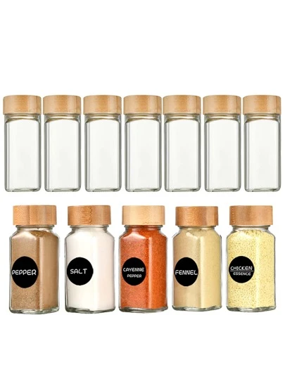 2pcs/12pcs 120ml Glass Spice Jars Spice Storage Containers