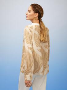 MOTF PREMIUM BLUSA DE SEDA PURA RAYAS CEBRA - Multicolor - Ver 7