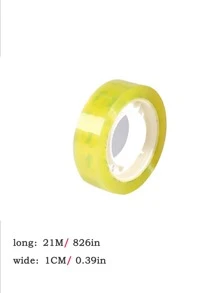 5rolls Clear Adhesive Tape, Simple Multi-purpose Shipping Packing Tape For Office, School - Clear - View 2