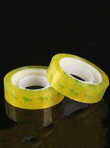 5rolls Clear Adhesive Tape, Simple Multi-purpose Shipping Packing Tape For Office, School - Clear - View 3
