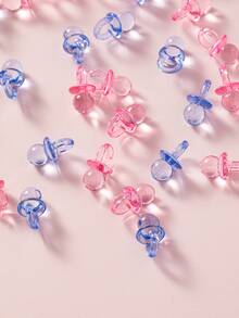 100pcs Pacifier Shaped Throwing Decoration, Cartoon Plastic Clear Decorative Confetti For Party, Holiday