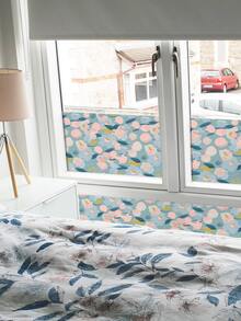 1 rollo Etiqueta de la ventana con patrón floral decorativo abstracto con patrón geométrico PVC para doméstico - Multicolor - Ver 5