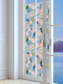 1 rollo Etiqueta de la ventana con patrón floral decorativo abstracto con patrón geométrico PVC para doméstico - Multicolor - Ver 7