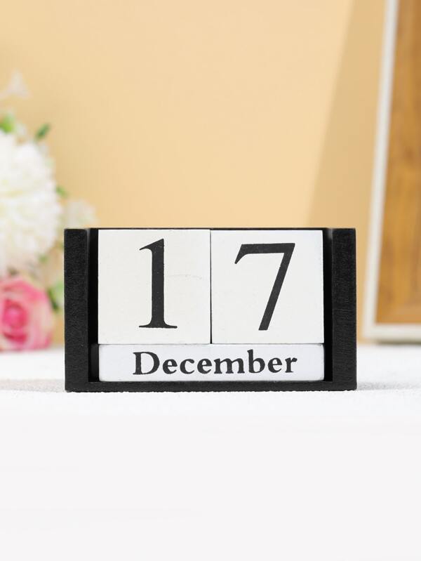 1 pièce Décoration artisanale à thème calendrier, objet de décoration en bois moderne pour la maison, meilleurs cadeaux