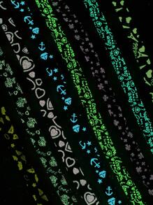 Papel de origami de estrellas barco & con patrón de ancla brillante en oscuro con estrella papel creativo multipropósito para artesanía de bricolaje en casa - Multicolor - Ver 4