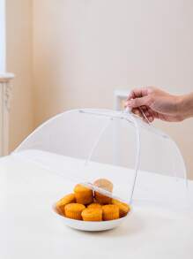 1 pieza Tienda de comida de malla unicolor alimento moderno poliéster para cocina - Blanco - Ver 1