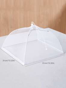 1 pieza Tienda de comida de malla unicolor alimento moderno poliéster para cocina - Blanco - Ver 2