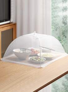 1 pieza Tienda de comida de malla unicolor alimento moderno poliéster para cocina - Blanco - Ver 4