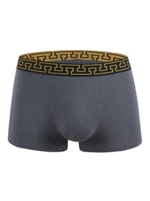 Men 3pcs Tape Waistband Boxer Brief - Dark Grey - View 3