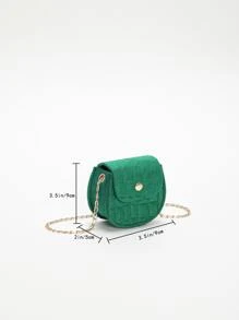 Niños Bolso bandolera mini dulce fieltro con con patrón de cocodrilo para - Verde - Ver 3