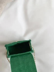 Niños Bolso bandolera mini dulce fieltro con con patrón de cocodrilo para - Verde - Ver 4