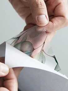 SUPSTICKER 1 件树叶图案装饰膜，现代防水 PVC 树叶印花窗贴，适用于家庭、贴纸、墙贴花、乙烯基贴花，用于家居装饰、春季装饰品，让您的家焕然一新，节日装饰贴纸礼物生日毕业 - 彩色 - 查看 2