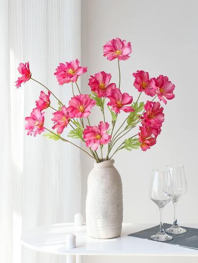 1pc Artificial Flower Bouquet, Simple Plastic Fake Flower For Home Decoration, Valentine Day, Gifts Birthday Graduation Back To School Room Decor School Supplies