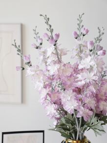 1 件人造飞燕草花 33 英寸丝绸飞燕草花仿长茎假植物插花适用于家庭办公室花园婚礼桌花瓶装饰、情人节、礼物生日毕业家居装饰返校房间装饰学校用品 - 紫丁香色 - 查看 6