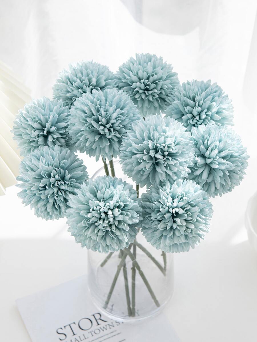 1/2/5件人造球花、菊花、刺繡球花,婚禮裝飾、居家花瓶裝飾品、桌面裝飾、客廳臥室床頭花藝布置、新娘花束、手腕花飾、胸花材料、生日派對裝飾材料、新年情人節禮物 - 彩色 - 查看 1