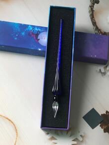 1支素色蘸水筆適用於學校、辦公室簡單多用途蘸水筆 - 藍色 - 查看 1