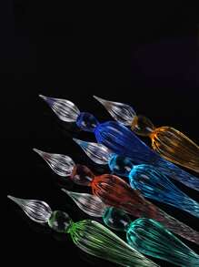 1支素色蘸水筆適用於學校、辦公室簡單多用途蘸水筆 - 藍色 - 查看 2