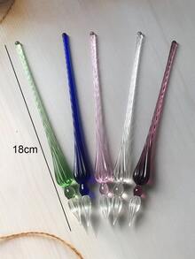 1支素色蘸水筆適用於學校、辦公室簡單多用途蘸水筆 - 藍色 - 查看 5