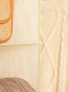 SHEIN Basic living 1 cái Giá treo tủ quần áo 3 kích thước để đựng túi/giày dép/quần áo/mũ trang trí mùa thu trang trí lễ hội trang trí phòng trang trí nhà trang trí mùa thu trang trí phòng ngủ quà tặng giáng sinh cho ngày lễ - Màu be - Xem 8