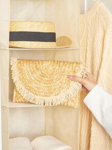 SHEIN Basic living 1 cái Giá treo tủ quần áo 3 kích thước để đựng túi/giày dép/quần áo/mũ trang trí mùa thu trang trí lễ hội trang trí phòng trang trí nhà trang trí mùa thu trang trí phòng ngủ quà tặng giáng sinh cho ngày lễ - Màu be - Xem 2