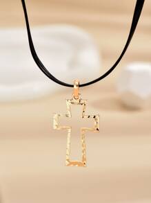 1pc Fashion Zinc Alloy Cross Pendant Choker For Women For Daily Decoration - Multicolor - View 6