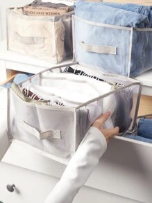 Bộ 3 ngăn kéo có lưới thoáng khí đựng tất/đồ lót/áo ngực, gồm 2 ngăn đựng áo ngực và 1 ngăn đựng tất - Xám - Xem 5