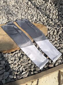 DAZY 1pair Women Color Block Sun Protection Arm Sleeves For Outdoor - Grey - View 8