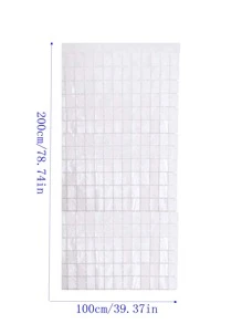 1pc Party Decorative Curtain - White - View 3
