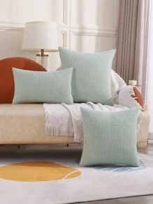 1 vỏ gối Jacquard hình học - màu xanh lá - Xem 1