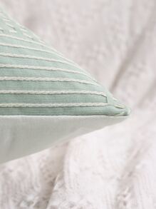 1 vỏ gối Jacquard hình học - màu xanh lá - Xem 3