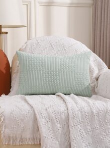 1 vỏ gối Jacquard hình học - màu xanh lá - Xem 6