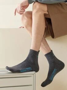 5/10 Pairs Multi-Color Men Short Socks, Casual, Fashionable, Sport, Moisture Wicking, All Season - Multicolor - View 4