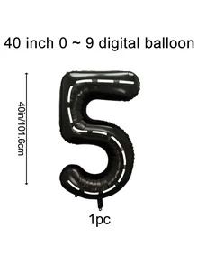 1入組數字形狀小氣球 - 彩色 - 查看 3