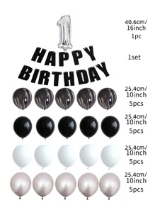 22pcs Birthday Decorative Balloon Set - Multicolor - View 3